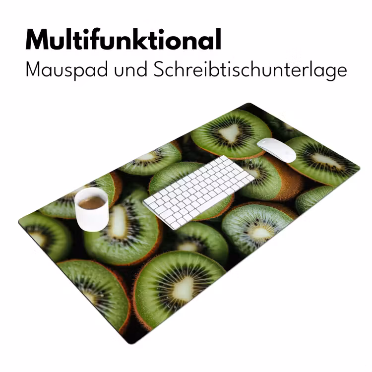 Kiwi - Fruit - Groen Muismat XXL klein -ysfeer4_duits