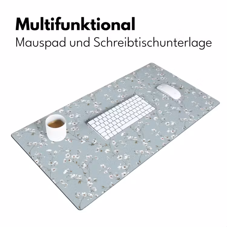Klassiek - Bloemen - Blauw Muismat XXL klein 681 -ysfeer4_duits