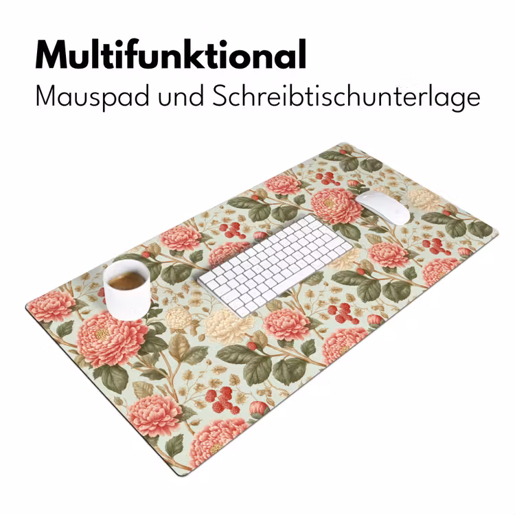 Klassiek - Botanisch - Veelkleurig Muismat XXL klein 681 -ysfeer4_duits