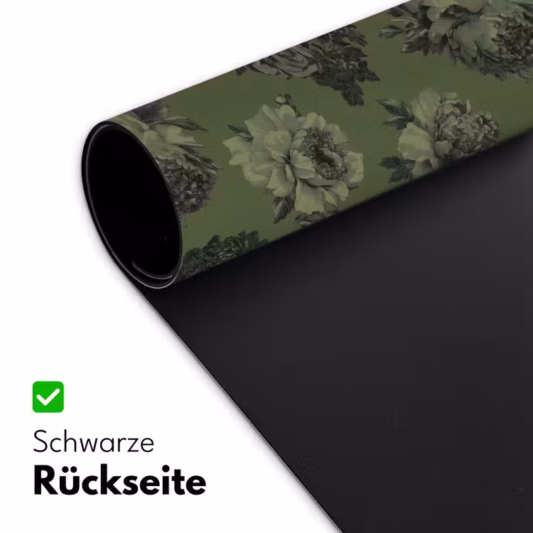 Klassiek - botanisch - olijfgroen - bloemen Muismat XXL klein 681 -ysfeer2_duits