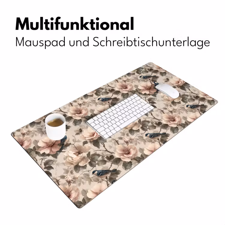 Klassiek - Vogels - Kleurrijk Muismat XXL klein 681 -ysfeer4_duits