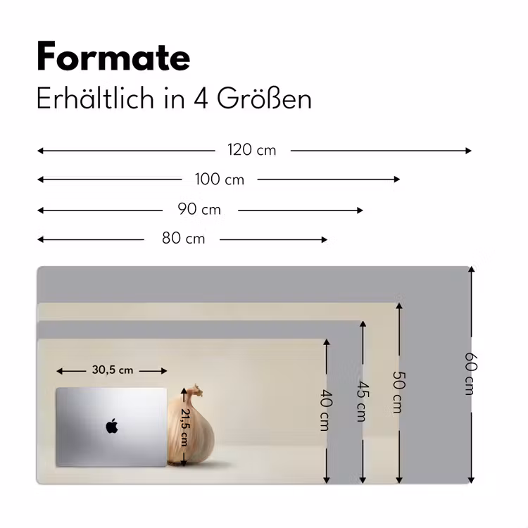 Knoflook - Natuurlijk - Beige Muismat XXL klein -ysfeer5_duits