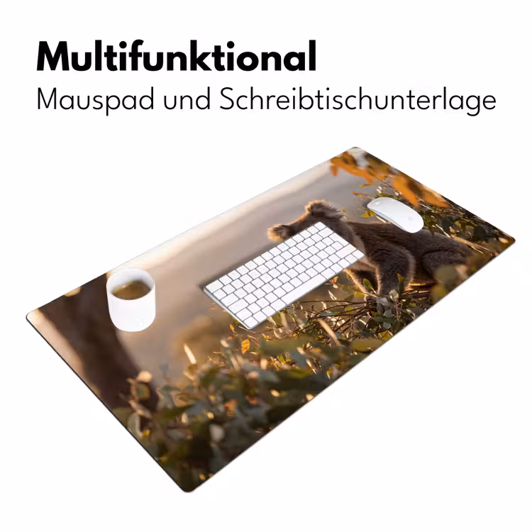 Koala - Bladeren - Ochtendlicht Muismat XXL klein -ysfeer4_duits