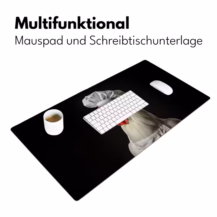 Kok - Rood - Kip Muismat XXL klein -ysfeer4_duits