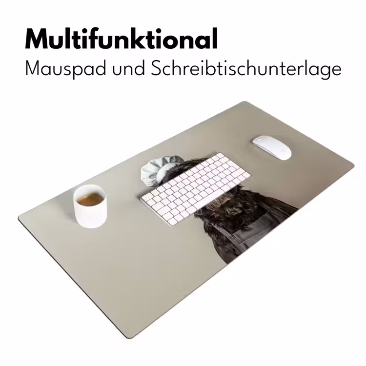 Kokskleding - Zwart - Hondje Muismat XXL klein -ysfeer4_duits