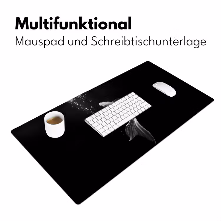 Koi - Vis - Wit - Zwart Muismat XXL klein -ysfeer4_duits