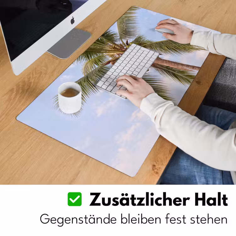 Kokosnoot - Boom - Tropisch - Natuur - Groen Muismat XXL klein -ysfeer3_duits