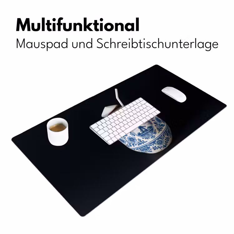 Kokosnoot - Eten - Delfts blauw - Drinken Muismat XXL klein -ysfeer4_duits