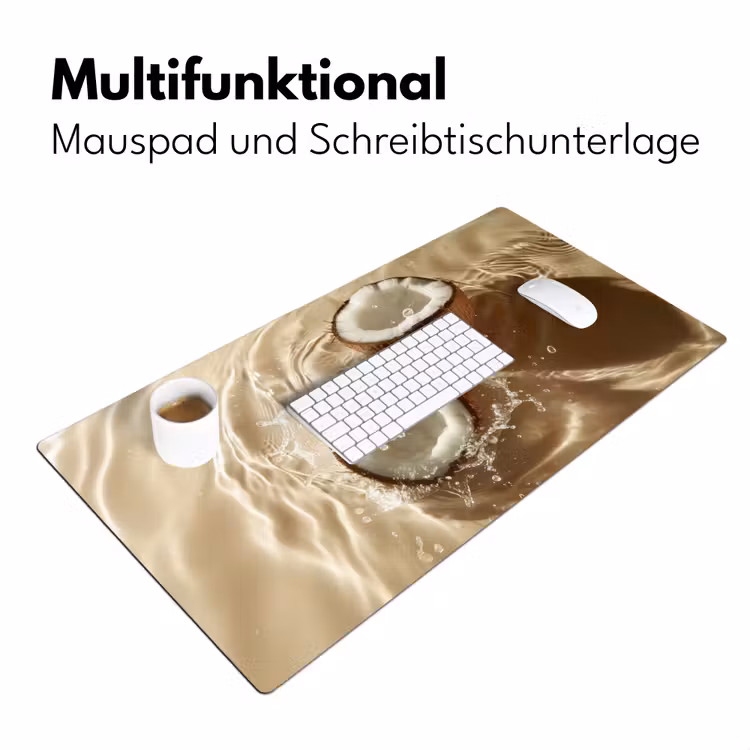 Kokosnoot - Water - Beige - Spetters Muismat XXL klein -ysfeer4_duits