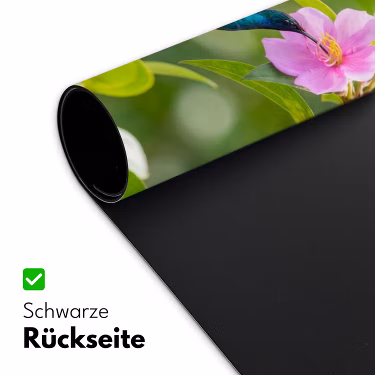 Kolibrie - Bloem - Natuur - Groen Muismat XXL klein -ysfeer2_duits