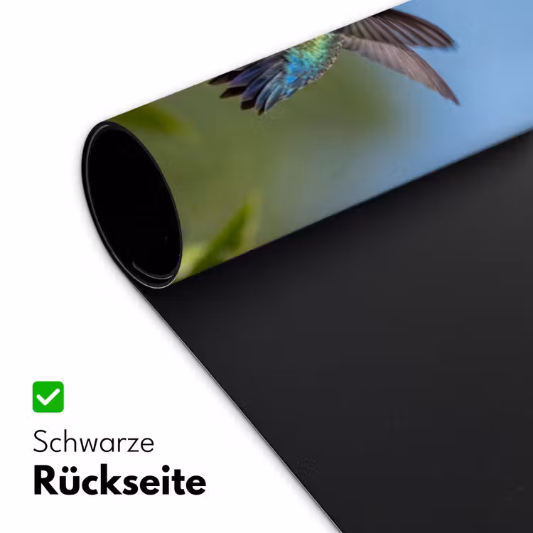Kolibrie - Bloem - Natuur - Groen Muismat XXL klein -ysfeer2_duits