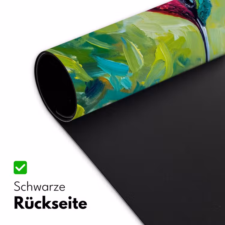 Kolibrie - Bloemen - Natuur - Kleurrijk Muismat XXL klein -ysfeer2_duits