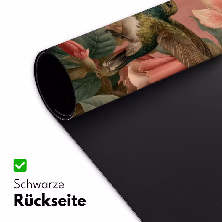 Kolibries - Bloemen - Groen - Roze Muismat XXL klein -ysfeer2_duits