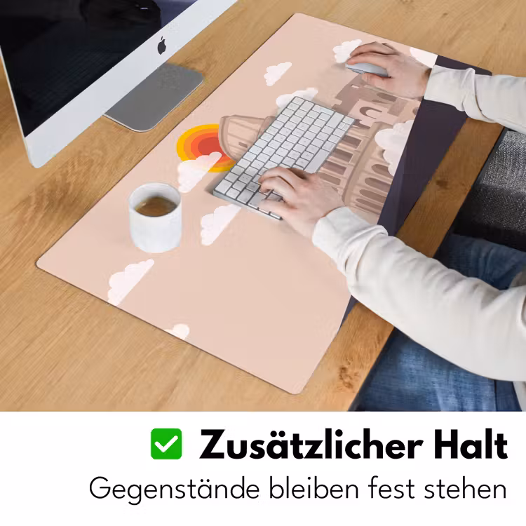 Schreibtischunterlage - Kolosseum – Sonnenaufgang – Rom – Architektur – Beige — 3