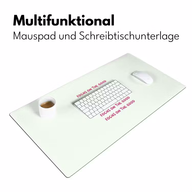 Focus on the good - Roze Muismat XXL klein -ysfeer4_duits