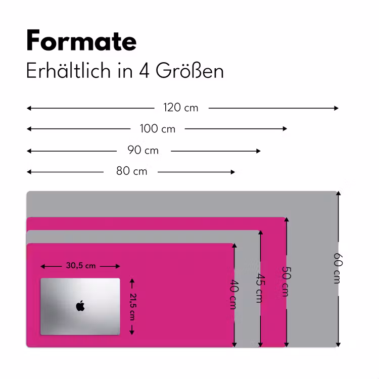 Focus on the good - Roze - Simple Muismat XXL klein -ysfeer5_duits