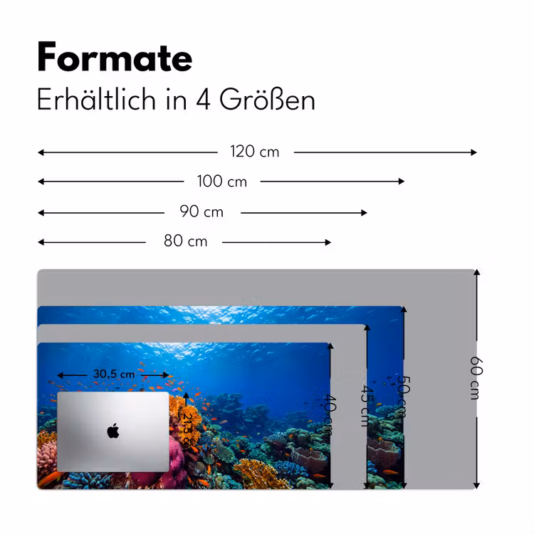 Koraal - Vissen - Oceaan - Natuur - Kleurrijk Muismat XXL klein -ysfeer5_duits