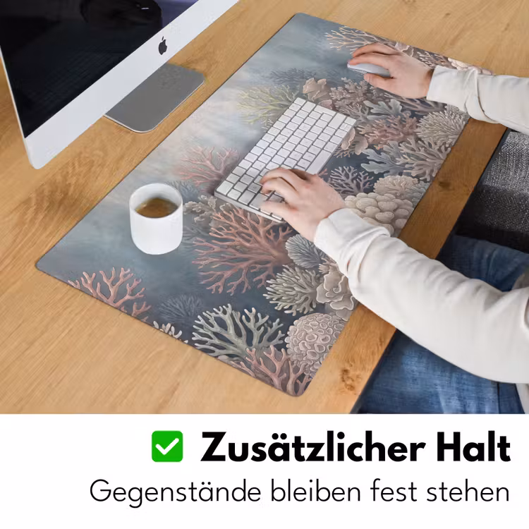 Koraal - Zeeleven - Onderwater - Illustratie - Natuur Muismat XXL klein -ysfeer3_duits