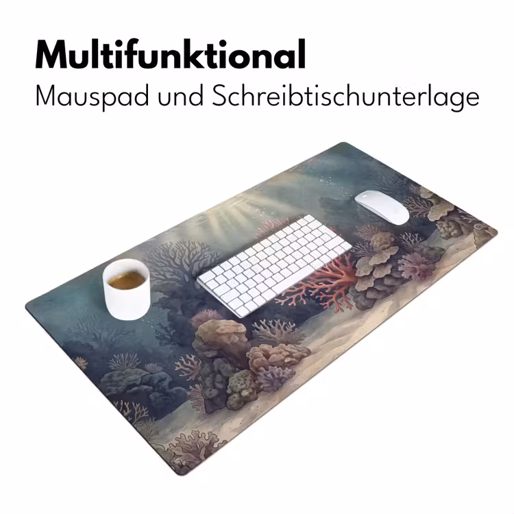 Koraal - Onderwater - Natuur - Roze Muismat XXL klein -ysfeer4_duits