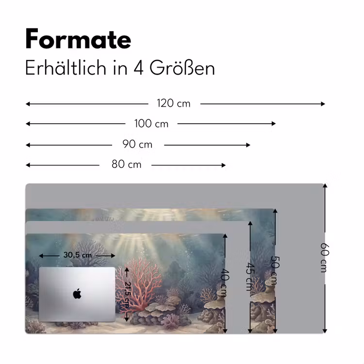 Koraal - Onderwater - Natuur - Roze Muismat XXL klein -ysfeer5_duits