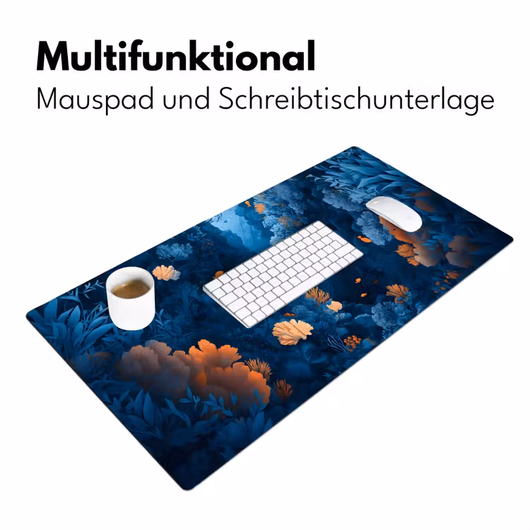 Koraalrif - Vissen - Oceaan - Blauw Muismat XXL klein -ysfeer4_duits
