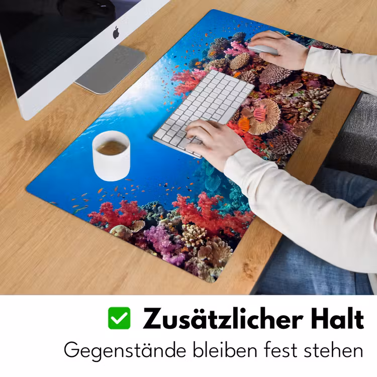 Koraalrif - Vissen - Onderwater - Tropisch - Rood Muismat XXL klein -ysfeer3_duits