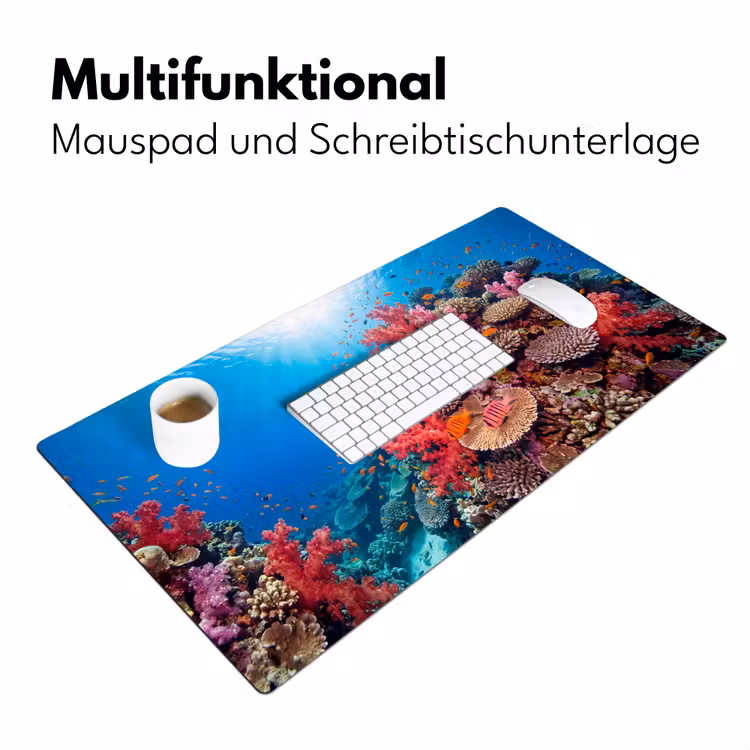 Koraalrif - Vissen - Onderwater - Tropisch - Rood Muismat XXL klein -ysfeer4_duits