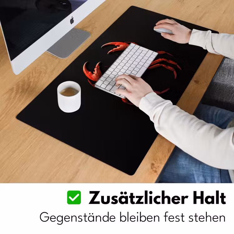 Krab - Rood - Vissen - Schaaldieren Muismat XXL klein -ysfeer3_duits