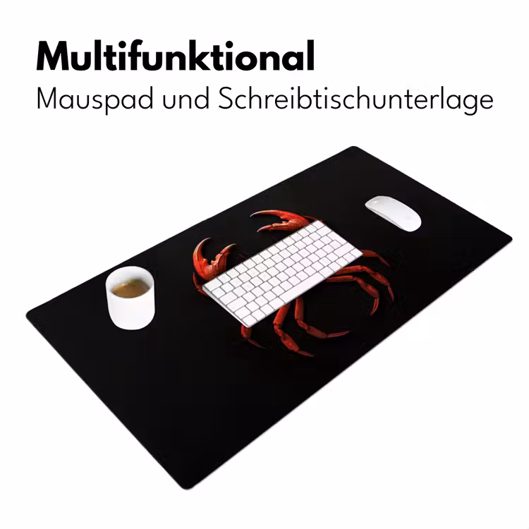 Krab - Rood - Vissen - Schaaldieren Muismat XXL klein -ysfeer4_duits