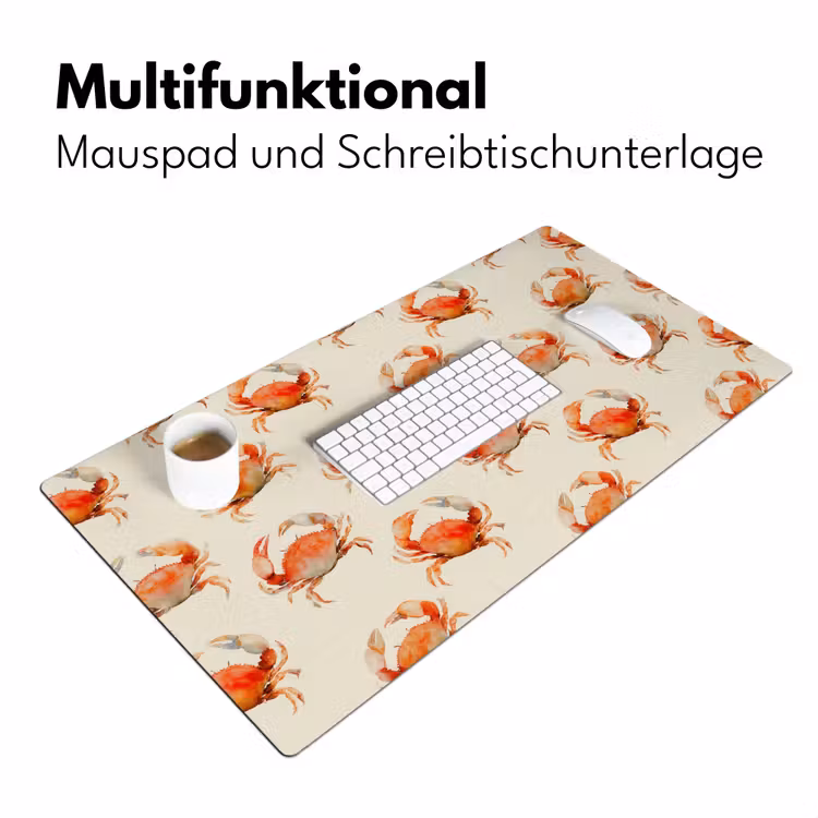 Krabben - Patroon - Oranje Muismat XXL klein 681 -ysfeer4_duits