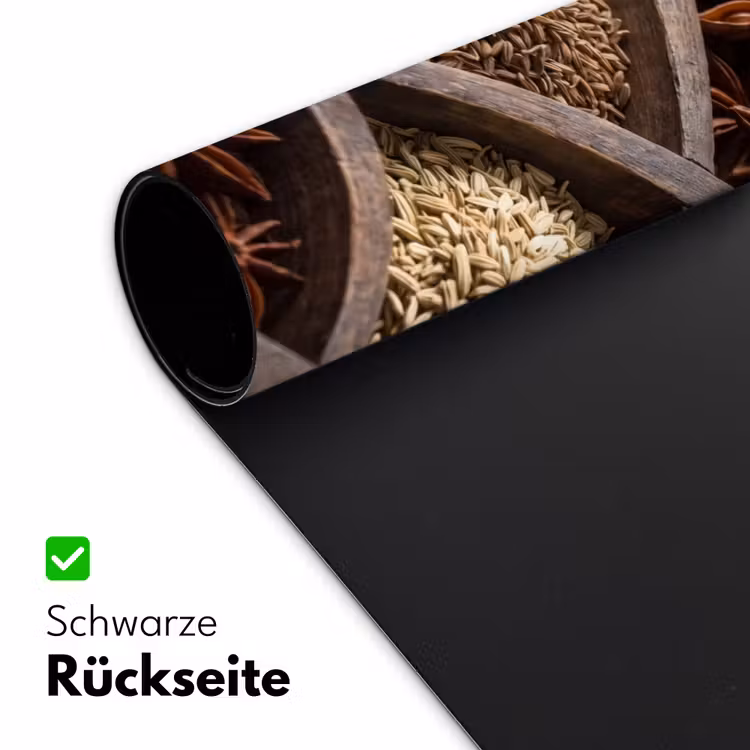 Schreibtischunterlage - Kräuter – Holz – Essen - Kruiden - Houten - Eten Muismat XXL klein
