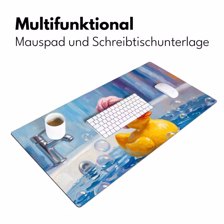 Creatief - Badeend - Kleurrijk Muismat XXL klein -ysfeer4_duits