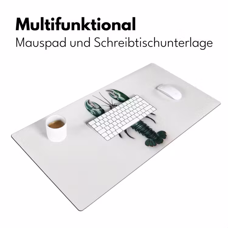 Kreeft - Glossier - Groen - Wit Muismat XXL klein -ysfeer4_duits