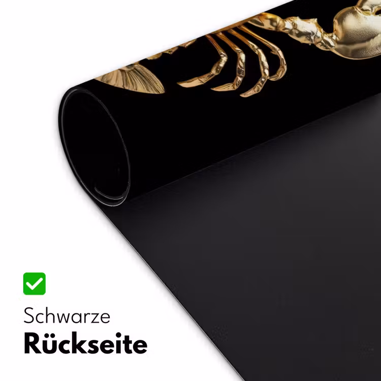 Kreeft - Goud - Textuur - Zwart Muismat XXL klein -ysfeer2_duits