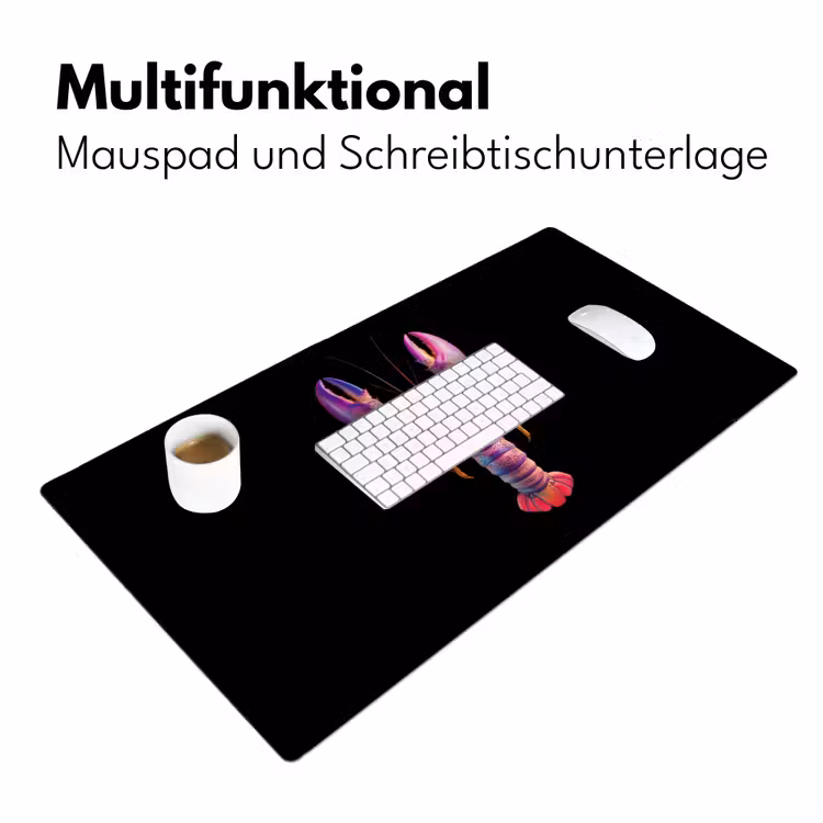 Kreeft - Paars - Roze - Zwart - Stippen - Lila Muismat XXL klein -ysfeer4_duits