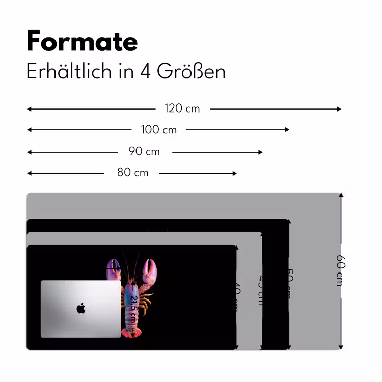 Kreeft - Paars - Roze - Zwart - Stippen - Lila Muismat XXL klein -ysfeer5_duits