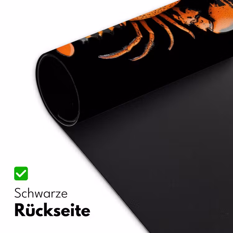 Kreeft - Oranje - Zwart - Modern Muismat XXL klein -ysfeer2_duits