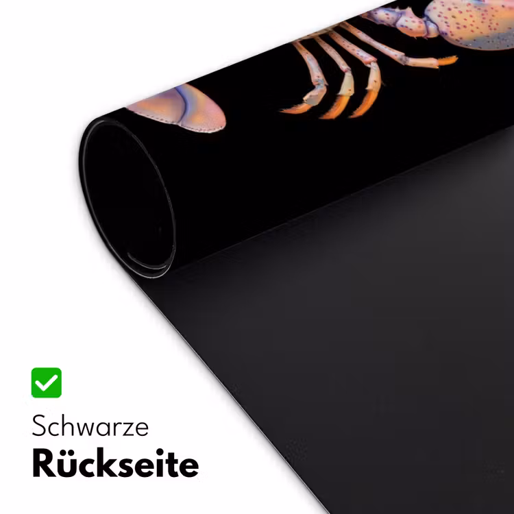 Kreeft - Roze - Zacht - Zwart Muismat XXL klein -ysfeer2_duits