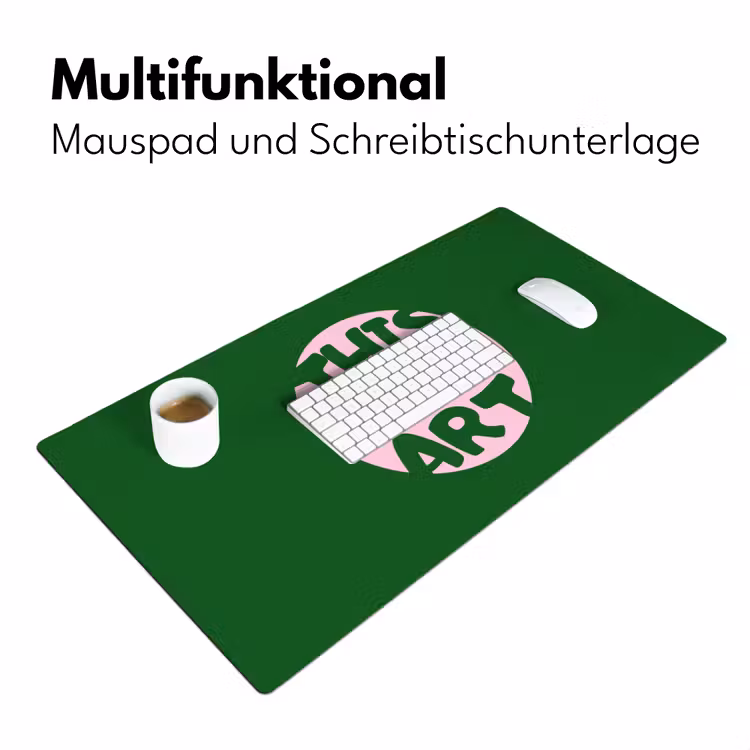 Cirkel - Roze - Tekst - Art Muismat XXL klein -ysfeer4_duits