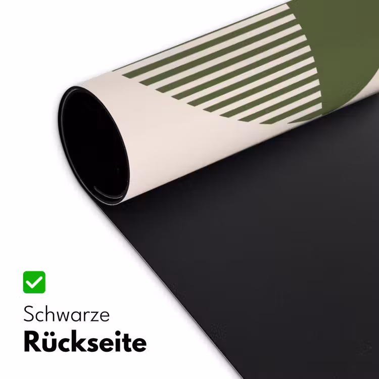 Schreibtischunterlage - Kreis – Streifen – Geometrisch – Abstrakt – Grün - Cirkel - Strepen - Geometrisch - Abstract - Groen Muismat XXL klein