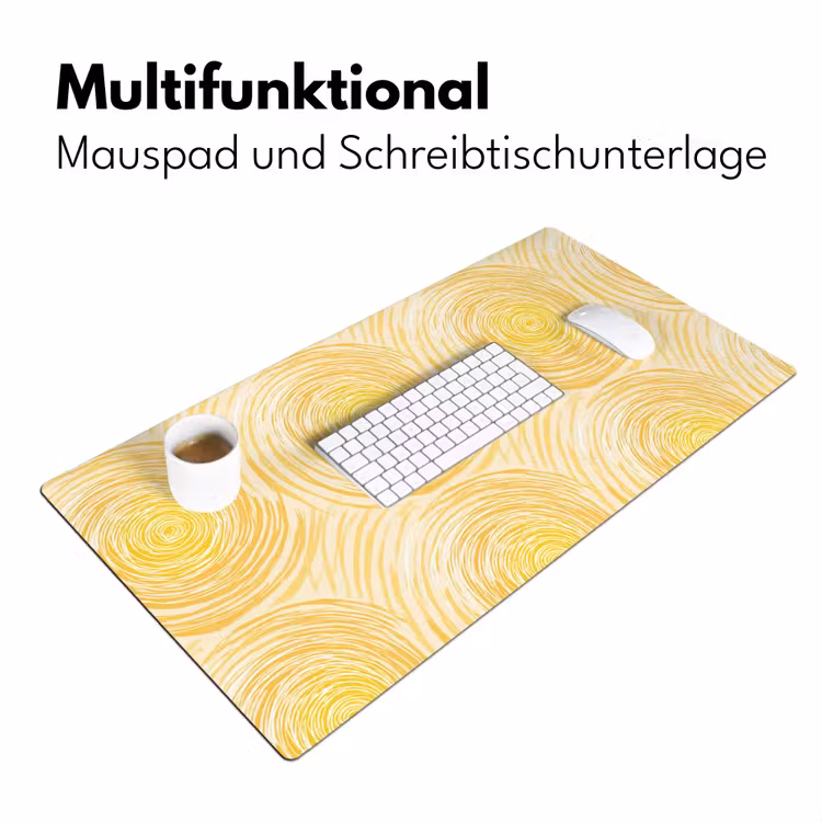 Cirkels - Abstract - Artistiek - Geel Muismat XXL klein 681 -ysfeer4_duits