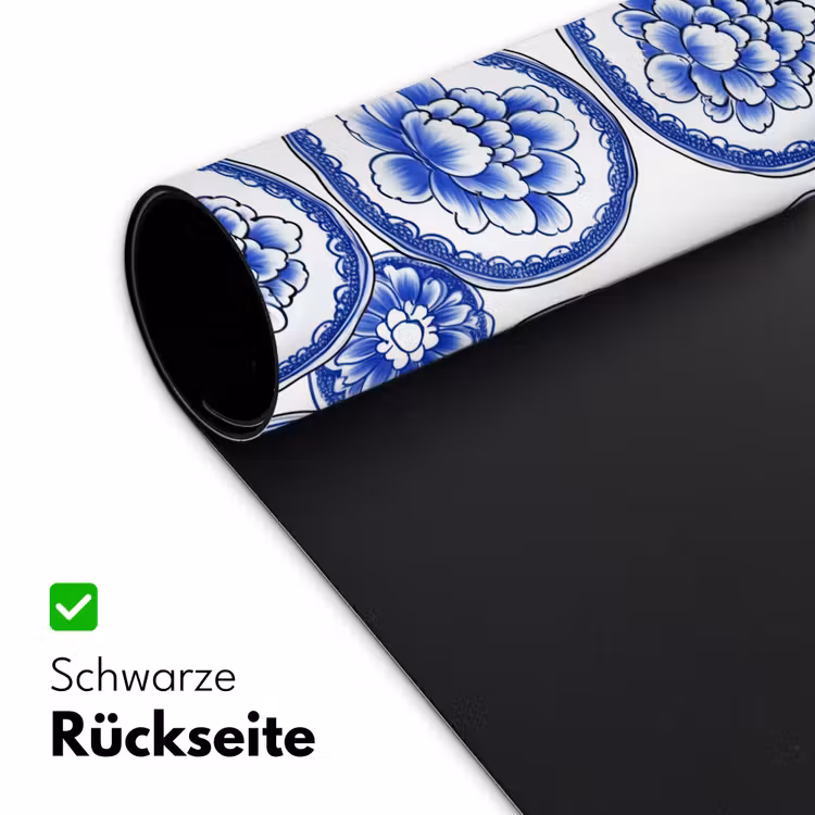 Cirkels - Bloemen - Blauw Muismat XXL klein 681 -ysfeer2_duits