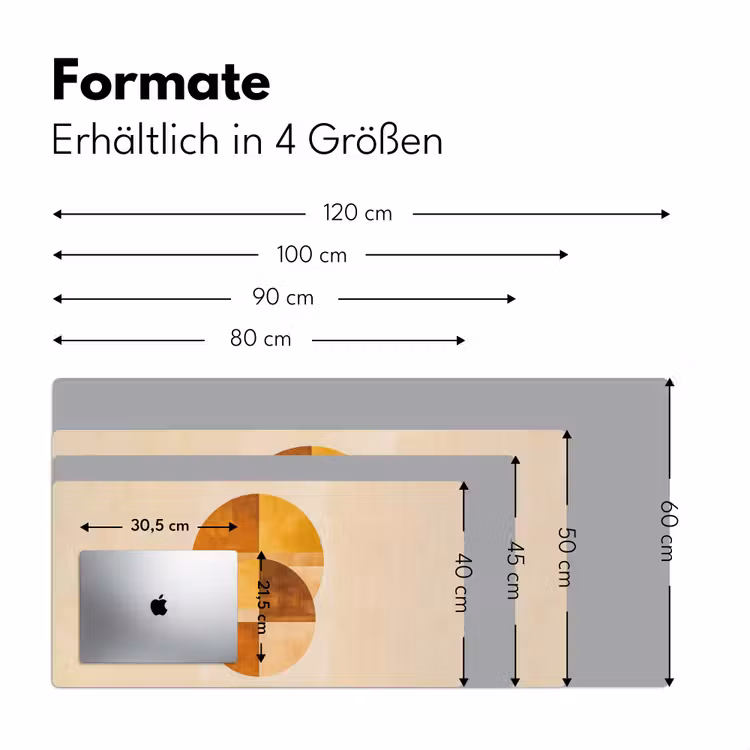 Cirkels - Geel - Minimalistisch Muismat XXL klein -ysfeer5_duits