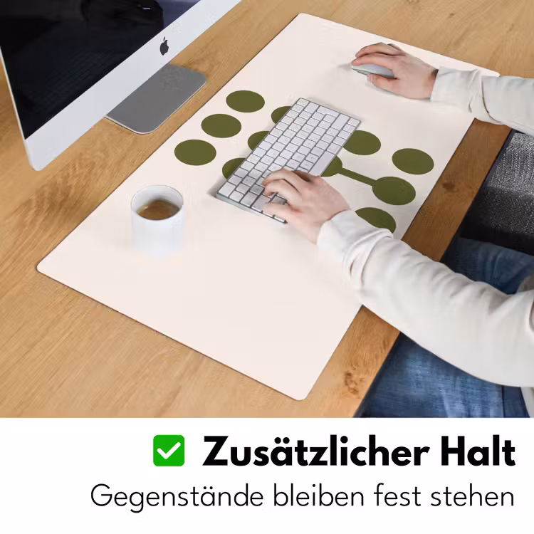 Schreibtischunterlage - Kreise – Geometrisch – Abstrakt – Modern – Grün - Cirkels - Geometrisch - Abstract - Modern - Groen Muismat XXL klein