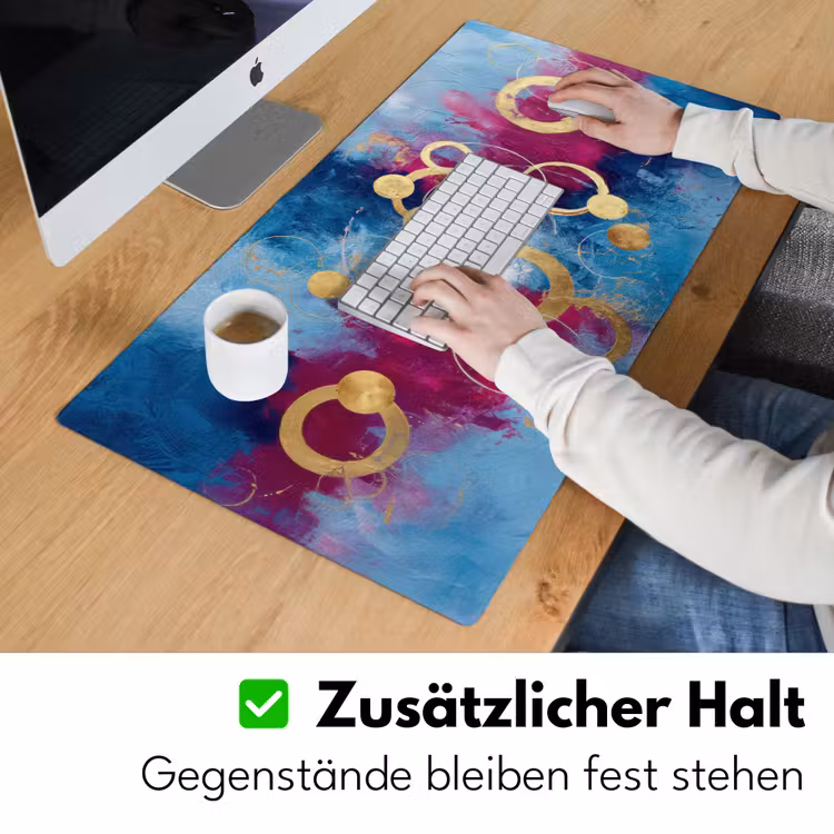 Cirkels - Goud - Abstract Muismat XXL klein -ysfeer3_duits