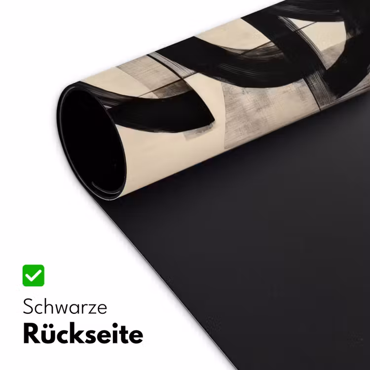 Cirkels - Lijnen - Vormen - Zwart Muismat XXL klein -ysfeer2_duits
