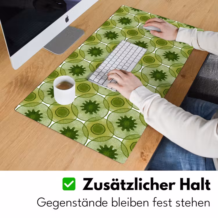 Cirkels - Patroon - Groen Muismat XXL klein 681 -ysfeer3_duits