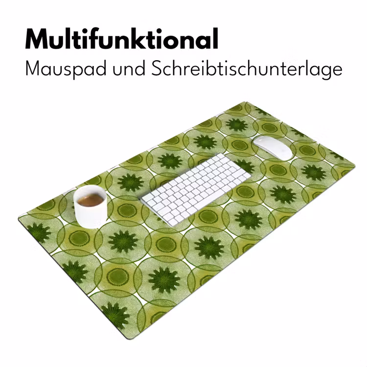 Cirkels - Patroon - Groen Muismat XXL klein 681 -ysfeer4_duits