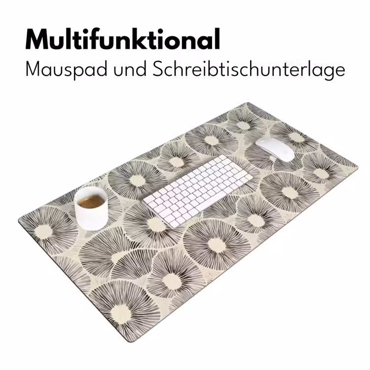 Cirkels - Patroon - Zwart Muismat XXL klein 681 -ysfeer4_duits