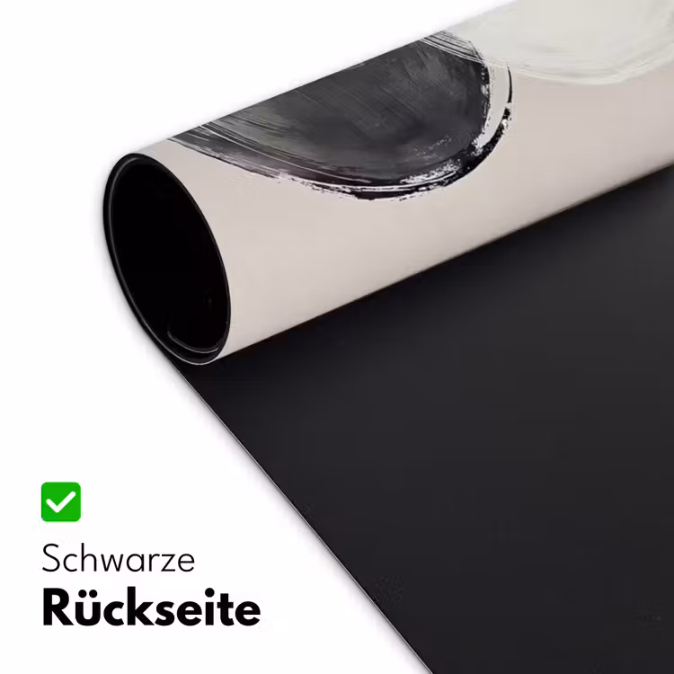 Cirkels - Strepen - Minimalistisch - Zwart Muismat XXL klein -ysfeer2_duits
